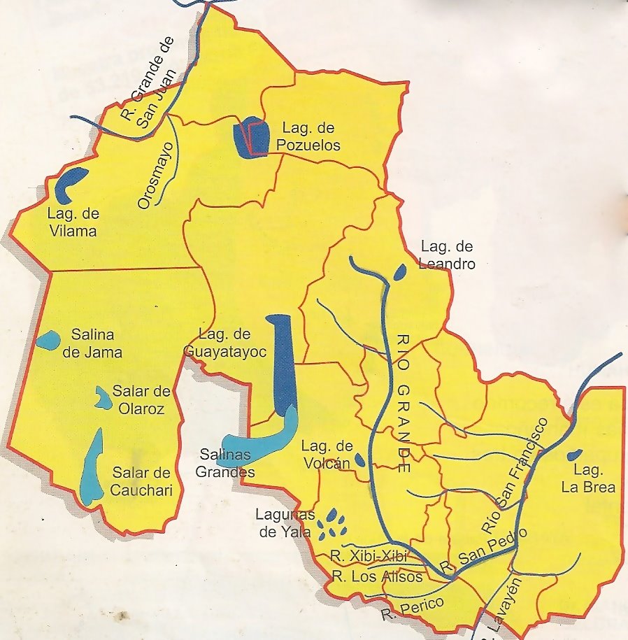 Mapa de Jujuy Laguna de Pozuelos